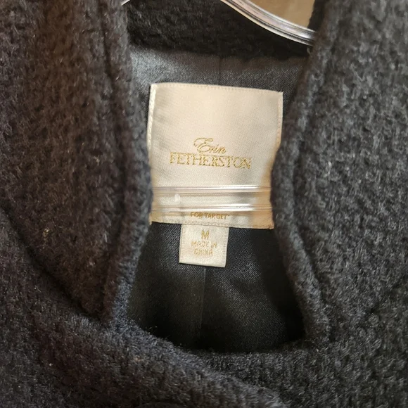 ERIN by Erin Fetherston Charcoal Pea Coat - Picture 3 of 4